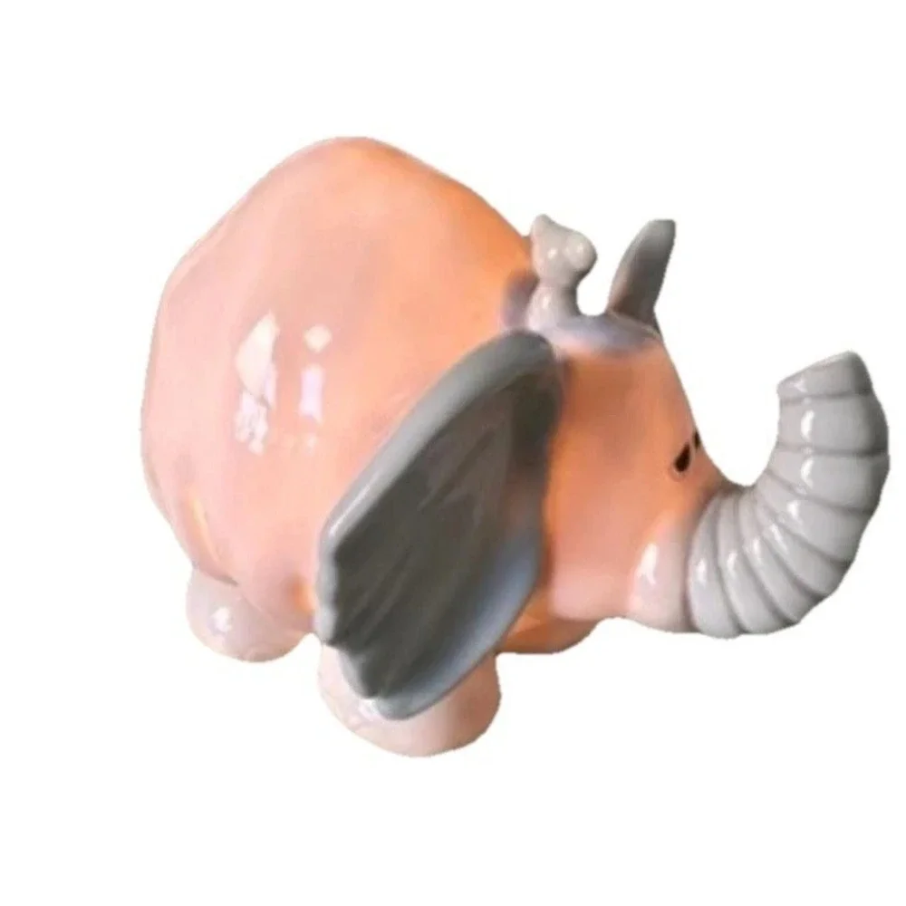 Enesco Ceramic Elephant Night Light Piggy Bank Corded Electric‎ Nursery Decor